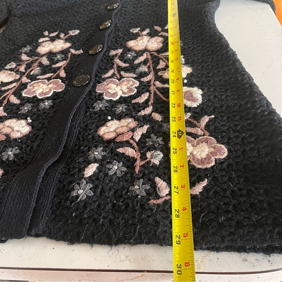 Y2K cowl neck button up floral grannycore cardigan - Picture 8 of 9